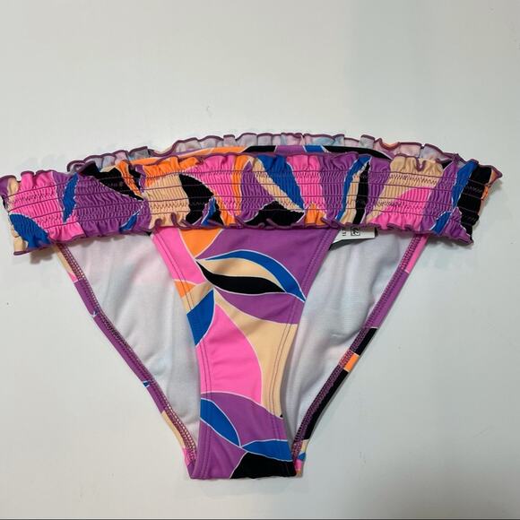 Salt+Cove smocked multicolor bikini swim bottom - Picture 6 of 7